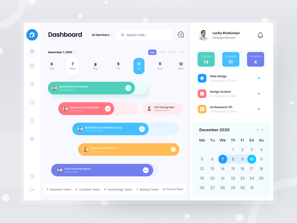 Task Management Dashboard On Inspirationde