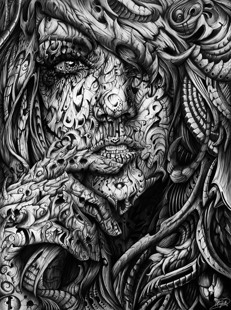 Black and White Digital Illustrations by René Campbell | 2 Illustration