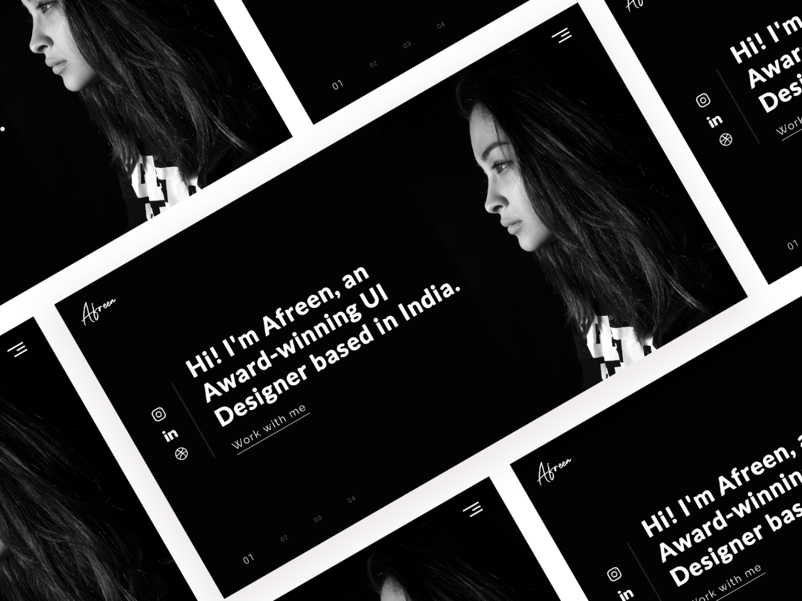 Afreen Portfolio Website Design Concept On Inspirationde