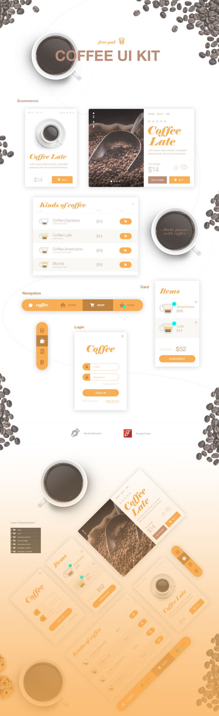 coffe cup responsive layout maker picture over picture