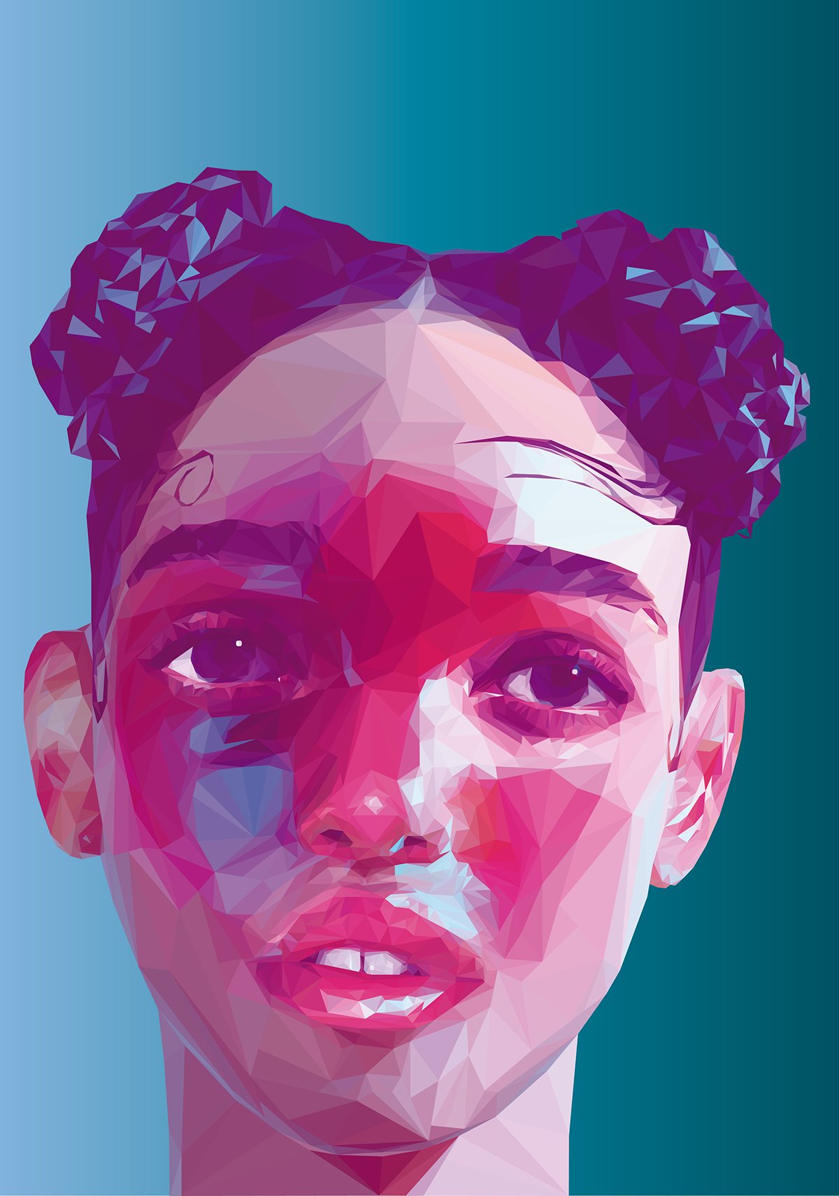 FKA Twigs - Low Poly High Poly Portrait