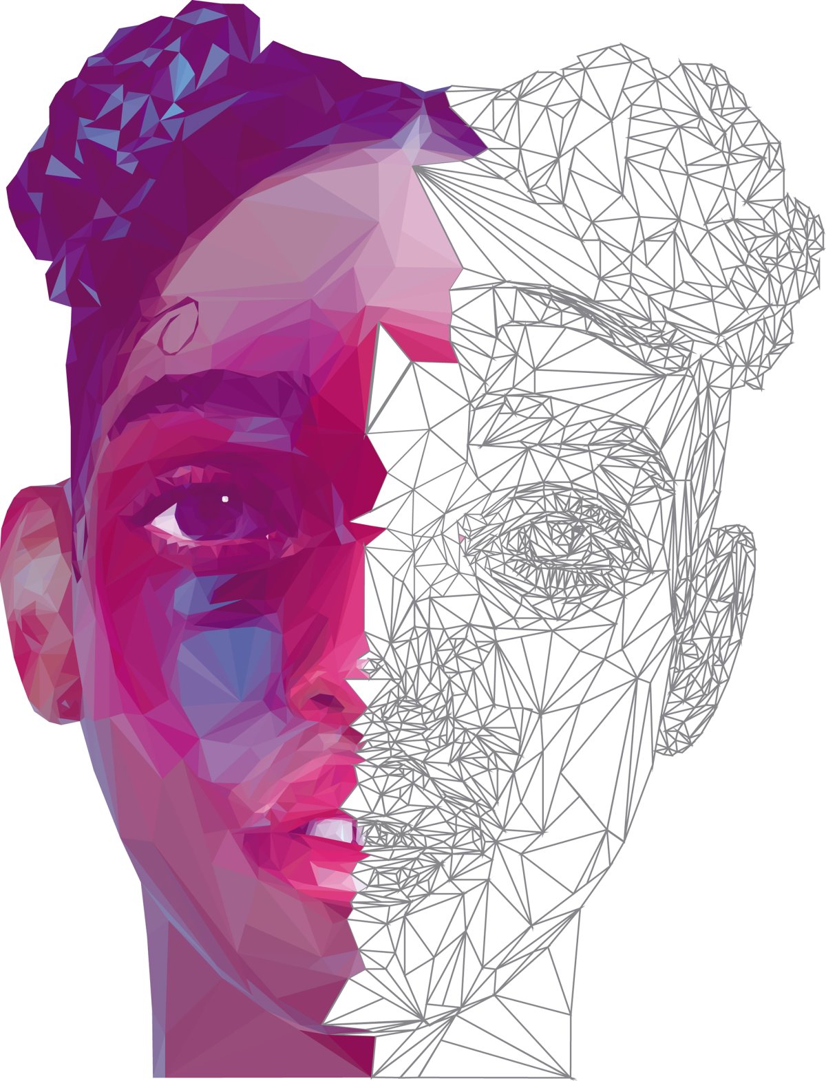 FKA Twigs - Low Poly High Poly Portrait