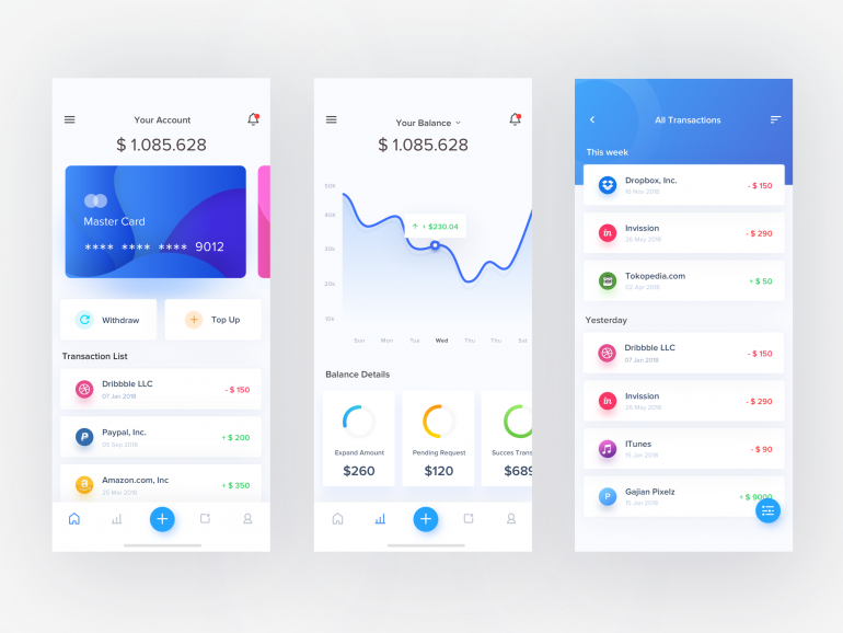 e-chain wallet app by Sulton hand on Inspirationde