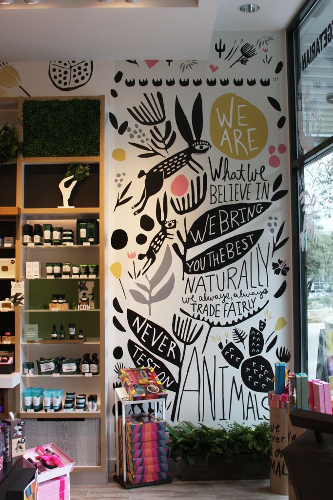 Leah Duncan Wall Murals The Body Shop on Inspirationde