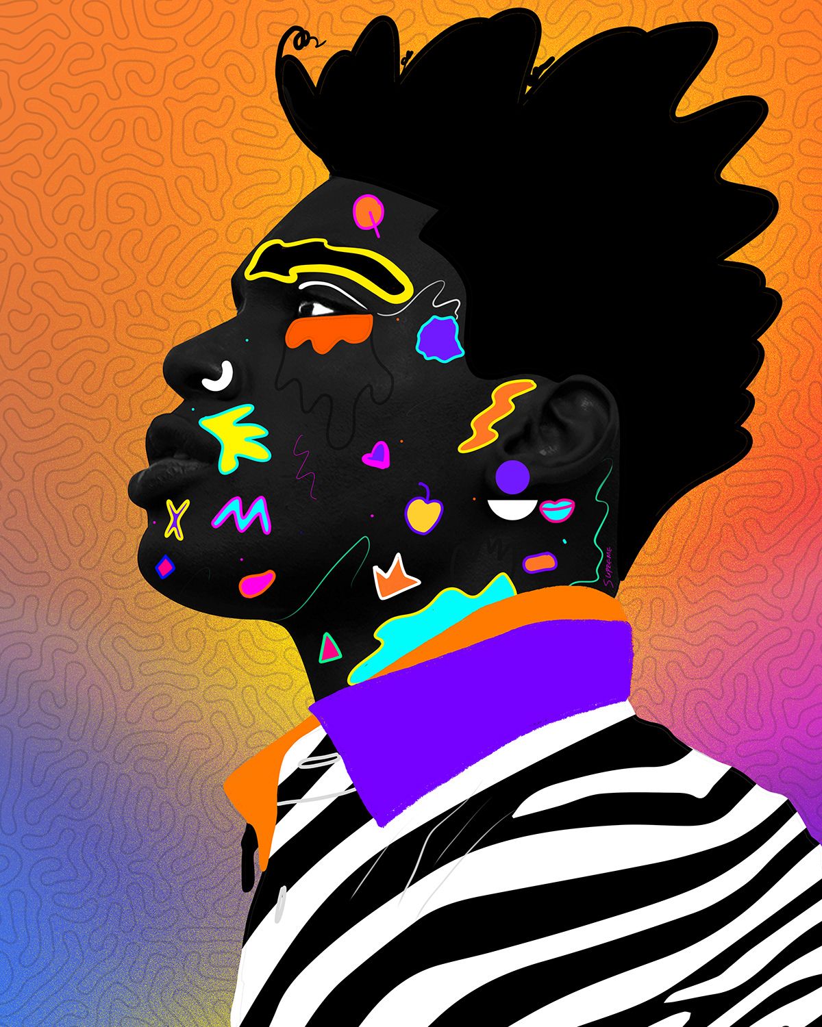 Colorful portrait series by Temi Coker on Inspirationde