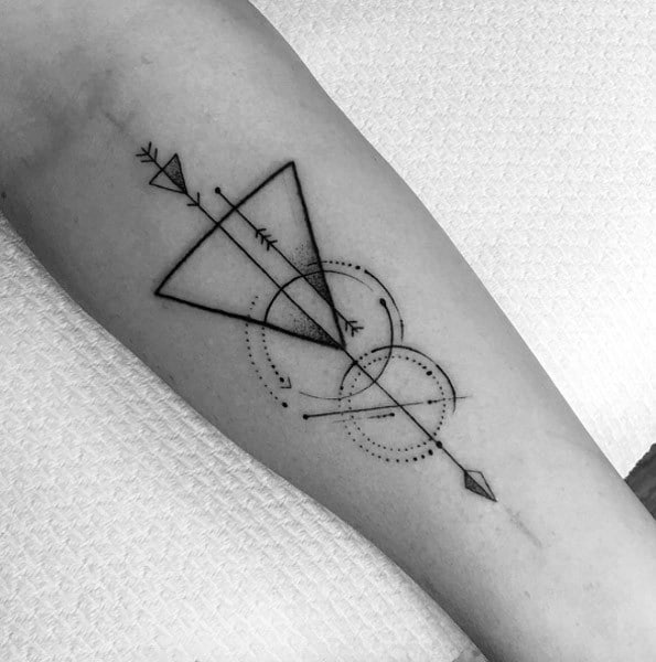 arrows tattoo geometry x