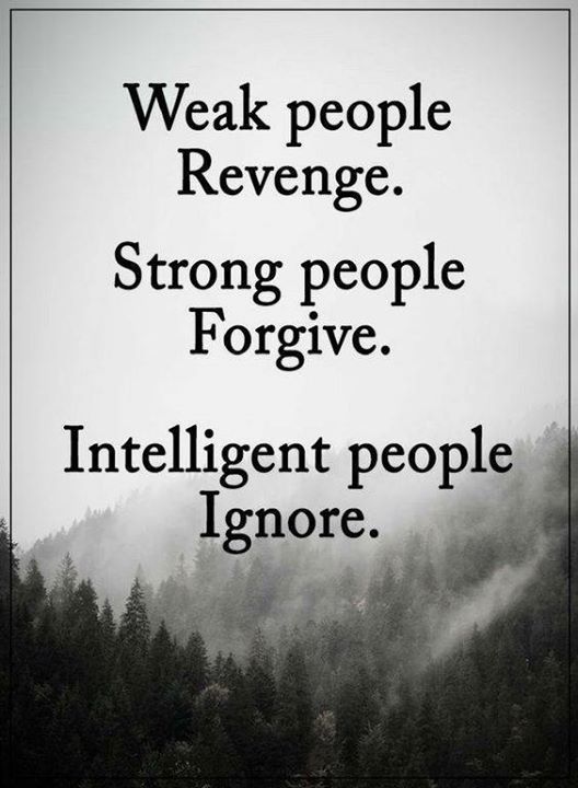 Weak People Revenge, Strong People Forgive, Intelligent People Ignore ...