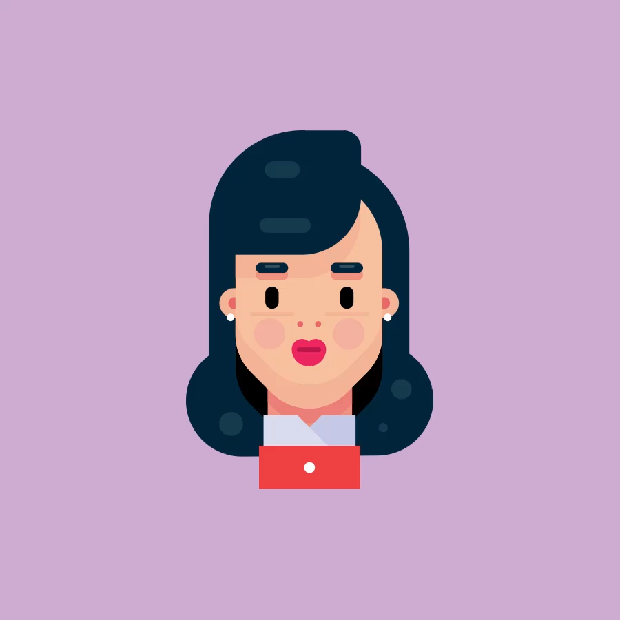 Female Flat Design Character Illustration 2019 On Inspirationde 0403