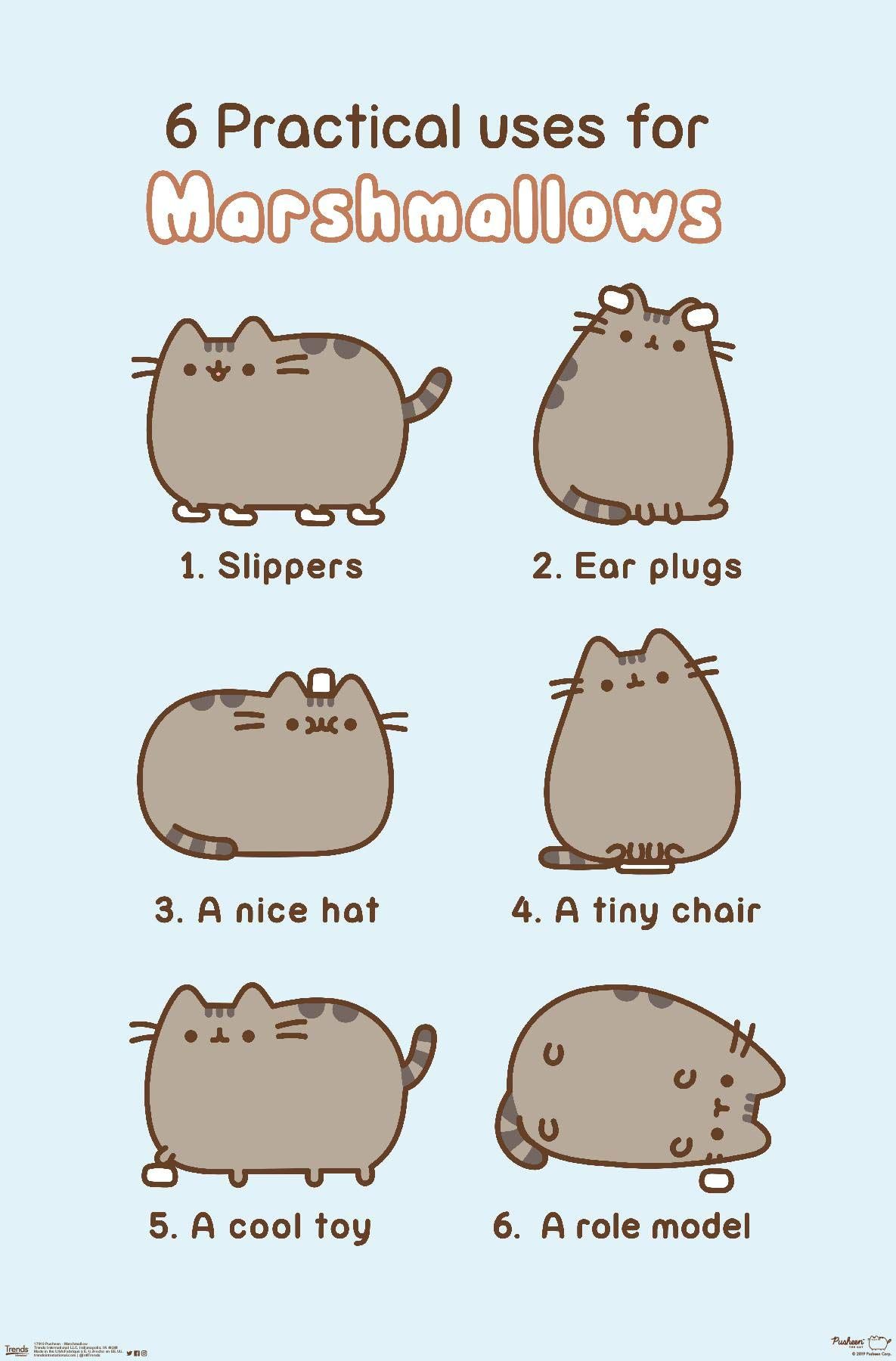 Trends International Pusheen Marshmallow Wall Poster 14725″ X 22375″ Premium Unframed 0176